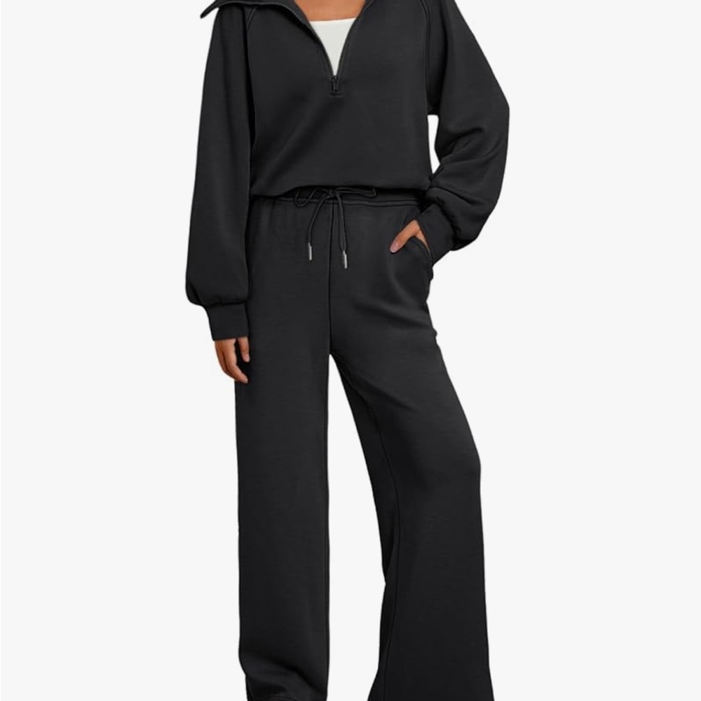 Elegant Black Women's Jogger Set